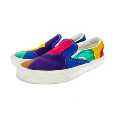 VANS バンズ  スリッポン  マルチカラー パッチワーク クレイジーカラー  レディース　240001120525