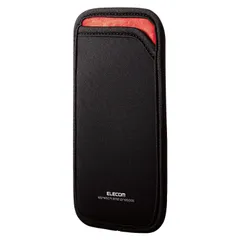 【在庫セール】対応検証済】 シリーズ 16 【iPhone ブラック 背面ポケット付 P-04SNCBK スリップインタイプ Sサイズ 1台収納 スマホポーチ エレコム