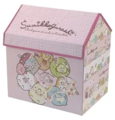 【中古】雑貨 ピンク ねこのきょうだいとおかし屋さん おうち型収納ボックス 「すみっコぐらし」