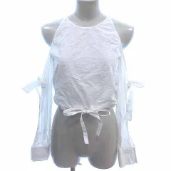 ザラ トラファルック ZARA Trafaluc collection シャツ ブラウス オープンショルダー 長袖 XS 白 ホワイト /YK