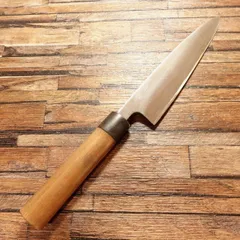 新品　身卸出刃庖丁　7寸　魚　野菜　肉 身卸出刃 七寸 青鋼本霞 水牛朴栗柄 | 伊勢 菊一【 オンライン