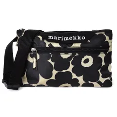 新品 マリメッコ Marimekko ショルダーバッグ ニート クロスボディ ミニ ウニッコ ブラック/カーキ
