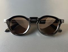 サングラスアイウェア ヴィンテージセーフテ イグラス高級人気おしゃれUVカット メンズ レディース 紫外線対策 ファッションブランド アメリカンクラシック オプティカルメガネ眼鏡50's 60's ブラウン 丸眼鏡#malg_BR