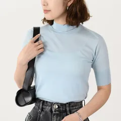 JILSANDER ジルサンダー ニット セーター トップス クルーネックセーター J01GP0004 J14501 レディース 456 水色 LIGHTBLUE ライトブルー 春 半袖 ハイネックのサムネイル