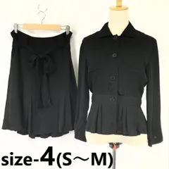 ダナキャランニューヨーク/DKNY★レーヨン/ジャケット&フレアスカート/上下セットアップ【4/レディースS-M程度/黒】春夏/Set up◆cBH735 <sale>