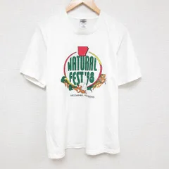XL/古着 フルーツオブザルーム 半袖 ビンテージ Tシャツ メンズ 90s ナチュラル 企業広告 クルーネック 白 ホワイト 25jun23 中古