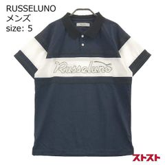 Russeluno ポロシャツ ネイビー ホワイト ゴルフウェア サイズ5 - メルカリ