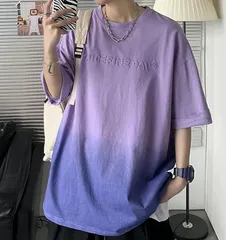 MwVY265 メンズ 夏服 半袖 五分袖 グラデーション 大きい サイズ 七分袖 無地 ゆったり カジュアル ファッション シンプル 涼しい 通気性 綿 吸汗速乾 軽い柔 グラデーション メンズ MwVY265