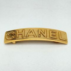 シャネル ビンテージ品 バレッタ シルバーロゴ - メルカリ