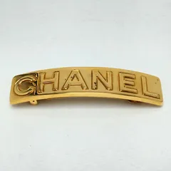 ✨️CHANEL✨️シャネル ロゴデザイン バレッタ ヘアアクセサリー ゴールド