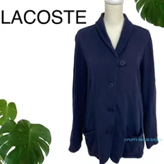 LACOSTE ラコステ  コットン ガウン カーディガン ネイビー
