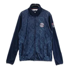 サイズ：M AND PER SE アンパスィ  長袖 ジップジャケット 総柄 ネイビー系 [240101446202] ゴルフウェア メンズ ストスト