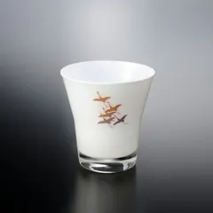 紀州塗り ぬりもん de Verre フリーグラス 蒔絵 千羽鶴 白 食洗機対応 おしゃれ ガラス コップ 日本酒 焼酎 お酒 酒器 日本製 国産のサムネイル