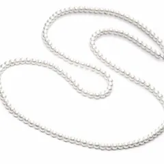 コットンパール　 ロングネックレス　 約80cm　 日本製