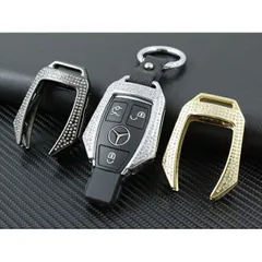 メルセデスベンツ ベンツ キーホルダー キーケース メタル製 ラインストーン カラビナ付き 全3色 キーカバー 金属製 Cクラス Eクラス GLC GLE など スマートキー Mercedes Benz 車用品 カーアクセサリー おしゃれ 女性 男性 人気