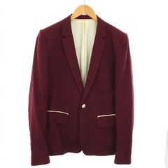 NUMBER (N)INE 09SS Classic Line Tailored Jacket, Single-breasted, Fully Lined, with Shoulder Pads, Size 4 (L), Reddish-Purple/Bordeaux, S09-CLJ002 /TK