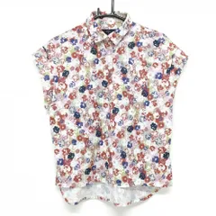 【超美品】キャロウェイ 半袖ポロシャツ 白×ピンク×レッド 花柄 メッシュ調 レディース M ゴルフウェア 2024年モデル Callaway