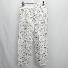 ◇ Θ Φ ZARA ザラ 花柄 ストレートパンツ サイズS ホワイト系 レディース E  【1410100047062】