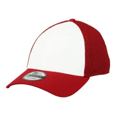 New Era ニューエラ メッシュキャップ 無地 9FORTY NE204 メッシュ メンズ 帽子 ベースボールキャップ 940 野球帽 スナップバック シンプル ホワイト×スカーレット ホワイト