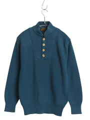 【お得なクーポン配布中!】 80s エディーバウアー ヘンリーネック コットン ニット セーター レディース S メンズ XS ヴィンテージ プルオーバー アーミー ジープ 無地