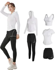 [Seeya] ヨガウェア スポーツウェア レディース 上下 ５点セット L