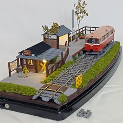 HOゲージ単線線路4枚セット」 鉄道模型ジオラマ 鉄道模型 HOゲージ ジオラマ 車両展示台 (KATOユニトラック線路