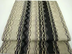 平和屋着物●ひなや工房　くむ・あむ・おる　伊豆蔵明彦　太鼓柄袋帯　変わり間道　金糸　正絹　逸品　DAAV6788ps