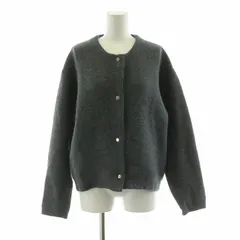 シンプリシテェ Simplicite 23AW 2層スムース編みニットブルゾン カーディガン 長袖 ノーカラー F グレー 23080700506030 /NQのサムネイル