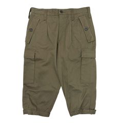 デッドストック W32 イタリア軍 実物 カーゴパンツ ニッカーズパンツ クロップドパンツ 七分丈 グリーン オリーブ