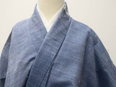 小紋 単衣 板締め 総絞り 紬 縦縞 着物 057k u - メルカリ