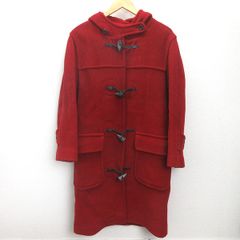 MONTGOMERY チベット社 ロングダッフルコート ヘリンボーン 赤 S