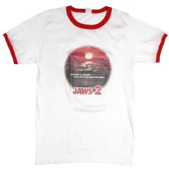 【S】ヴィンテージ 70s 映画 JAWS 2 ジョーズ リンガー Tシャツ 1978