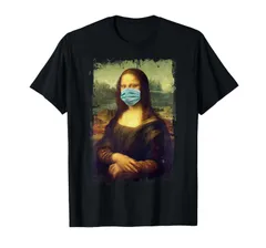 マスクをしたモナリザ 面白い有名な絵画 Tシャツ