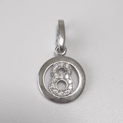 カルティエ ナンバーチャーム No.8 K18 WG  2.7ｇ ダイヤ チャーム ペンダントトップ Cartier