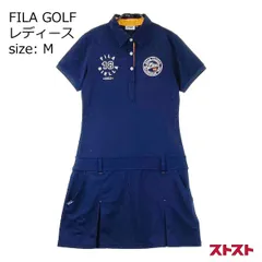 FILA GOLF フィラゴルフ 半袖 ワンピース ネイビー系 M [240101150231] [240101150231]