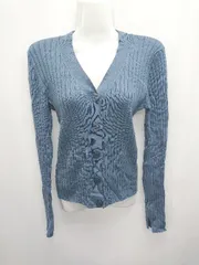 ◇ ⊇ N. Natural Beauty Basic 長袖 リブニット カーディガン サイズM ネイビー系 レディース E  【1411070015860】