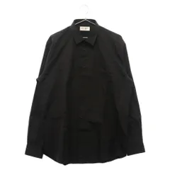 SAINT LAURENT PARIS (サンローランパリ) プレーン レギュラーカラーシャツ長袖シャツ ブラック 535293のサムネイル