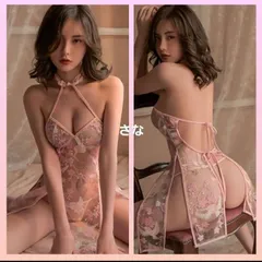【新作☆新品☆超大人気❗❗】すけすけセクシー♥️チャイナドレス&Tバック　２点