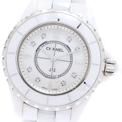 シャネル CHANEL H2422 J12 33ｍｍ  白セラミック 8Pダイヤ クォーツ レディース_874008