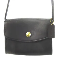 コーチ COACH オールドコーチ ショルダーバッグ ミニ ポシェット レザー 本革 ゴールド金具 黒 ブラック 0764-230 /CK5 ■GY18