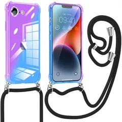 【人気商品】iPhone SE 第3世代 ケース 2022 iPhoneSE 第2世代 ケース iPhone8 / 7 ケース クリア ソフト TPU グラデーションケース 耐衝撃 薄型 肩掛け 斜めかけ 縄掛けケース 黄変防止 軽量 一体型 かわいい ファッ