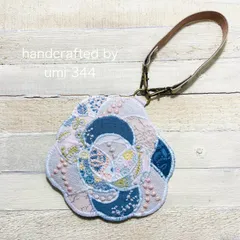 バラポーチ ライトピンク ハンドメイド ミナペルホネン生地使用