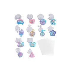 シリコンモールド 流れ砂型 12個セット PPシート3枚付き レジン型 シェイカーモールド ハート ソフトモールド 中身がシャカシャカ動く DIY手作り かわいい ペンダント アクセサリー キーホルダー レジン モールド 装飾 再利用可能 1