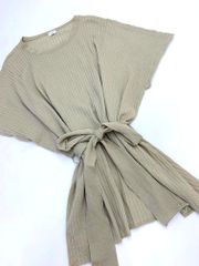 URBAN RESEARCH DOORS アーバンリサーチドアーズ DR04-22G402 定価8800円 ウエストマークニットポンチョ sizeOne/ベージュ  ■◆レディース
