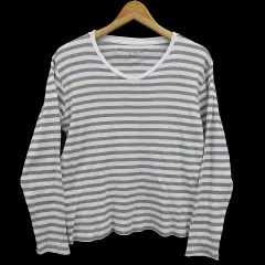 ユナイテッドアローズ A DAY IN THE LIFE UNITED ARROWS Tシャツ 長袖 ロンT ボーダー コットン ホワイト 白 グレー S