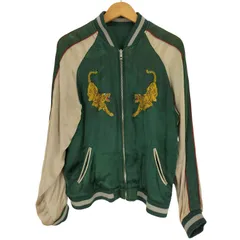 百花繚乱 リバーシブル スカジャン Mサイズ ブルーグリーン 刺繍 USED Amazon | [HYAKKA RYOURAN] 【百花繚乱】和柄 総刺繍