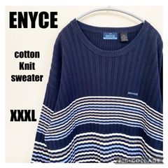 エニーチェ ENYCE コットン ニット セーター メンズ 4L XXXL 3XL