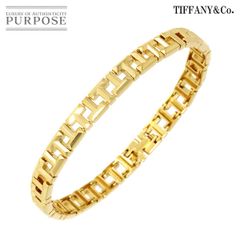 ティファニー TIFFANY&CO. Tトゥルー ナロー ブレスレット 17.5cm K18 YG イエローゴールド 750 Bracelet 90284205