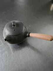 【正規品】馬場勝文　黒釉急須（丸）
