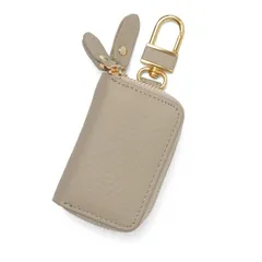 【在庫処分】bp-2010 レディース キーレス キーホルダー ダブルファスナー スマートキー レザー 2個収納 本革 キーケース スマートキーケース [ブランポム]